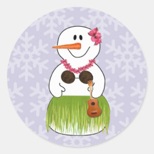 Autocollants de femme de neige d'Hawaï