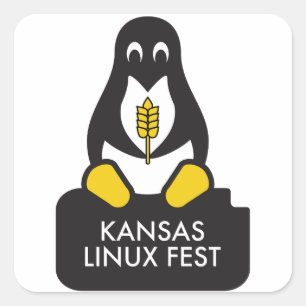 Autocollants de Fest du Kansas Linux