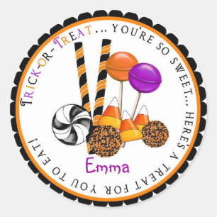Autocollants de festin de Halloween de lucette de