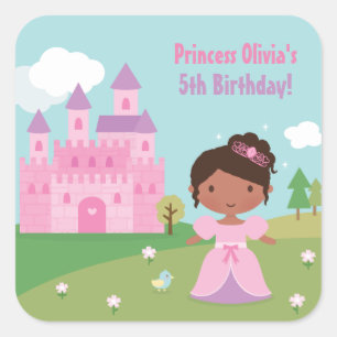 Autocollants de fête d'anniversaire de princesse