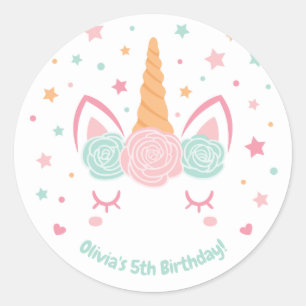 Autocollants de fête d'anniversaire pour filles Li