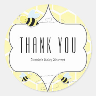 Autocollants de fête pour Baby Shower Bumble Bee