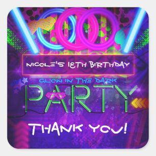 Autocollants de fête pour club Neon Glow