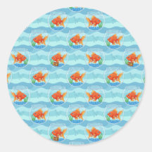 Autocollants de fête pour poissons rouges