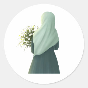 autocollants de fille en hijab