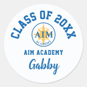 Autocollants de fin d'études Aim Academy, personna