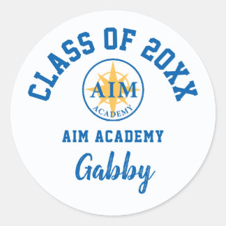 Autocollants de fin d'études Aim Academy, personna