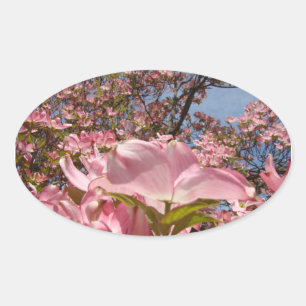 Autocollants de fleurs de cornouiller rose personn
