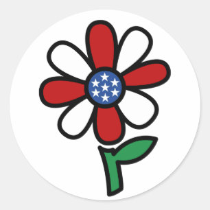 Autocollants de fleurs patriotiques