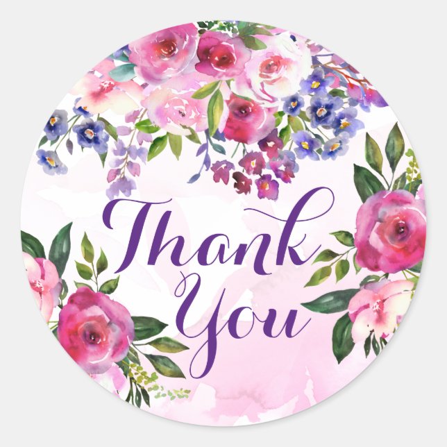 Autocollants de fleurs pour remercier (Devant)