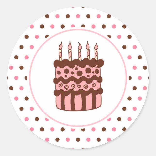 Autocollants de gâteau d'anniversaire (Devant)