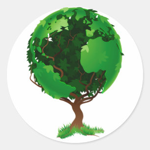 Autocollants de globe d'arbre