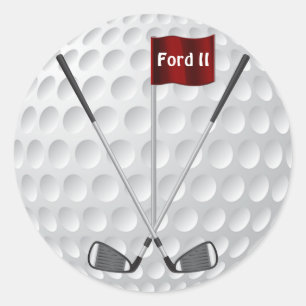 Autocollants de golf avec des fers de golf, le