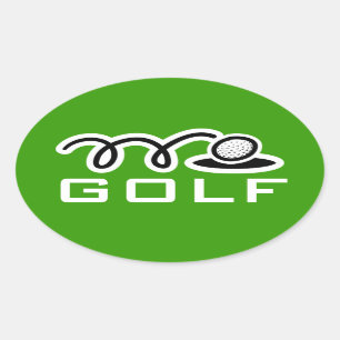 Autocollants de golf   texte personnalisable et ar