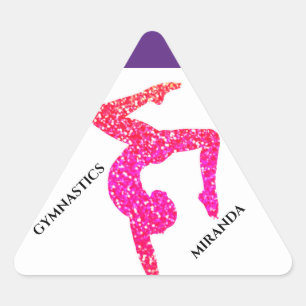 Autocollants de gymnastique pour fille personnalis