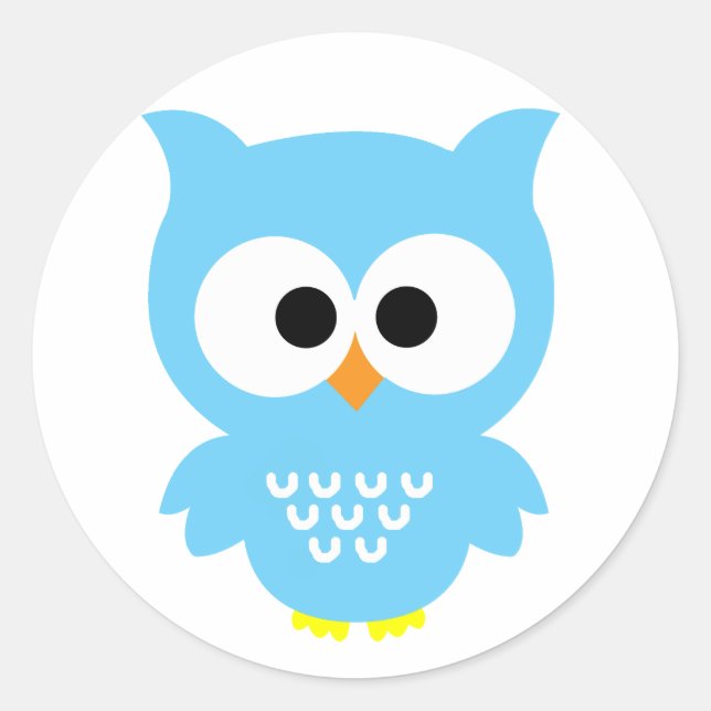 Autocollants de hibou bleu ! (Devant)
