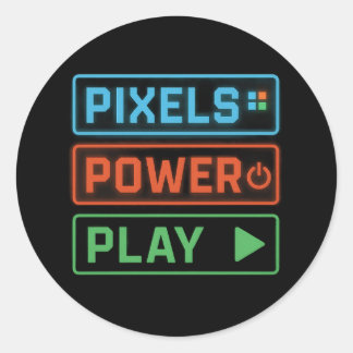 Autocollants de jeu – Pixels Power Play Autocollan