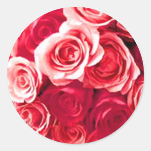 Autocollants de joint d'enveloppe de rose rose et