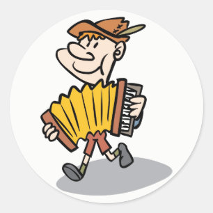 Autocollants de joueur d'accordéon de piano,