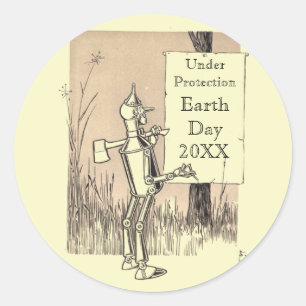 Autocollants de jour de la terre de magicien d'Oz