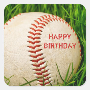 Autocollants de joyeux anniversaire de base-ball