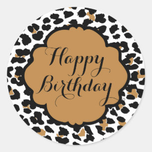 Autocollants de joyeux anniversaire d'empreinte de