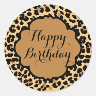 Autocollants de joyeux anniversaire d'empreinte de