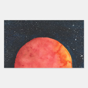 Autocollants de la galaxie de la Lune Rouge