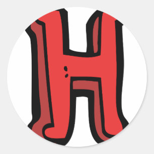 Autocollants de la lettre H