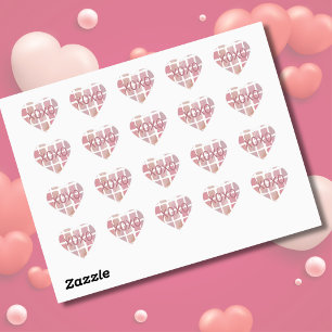 Autocollants de la Saint-Valentin XOXO Aquarelle C
