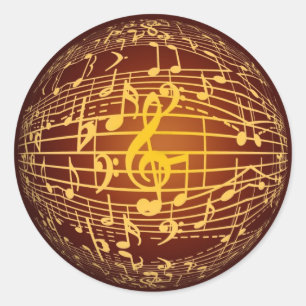 autocollants de la sphère de musique