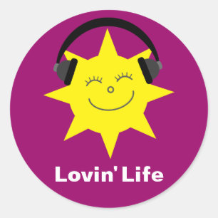 Autocollants de la vie Sun et d'écouteurs de Lovi