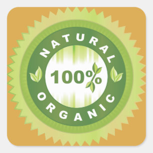 Autocollants de label d'aliment biologique naturel