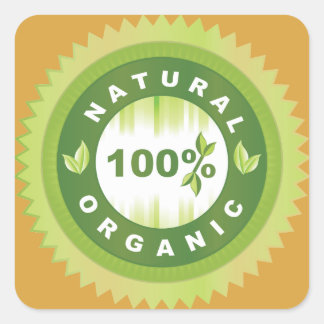 Autocollants de label d'aliment biologique naturel