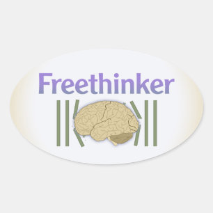 Autocollants de libre penseur (avec le cerveau se