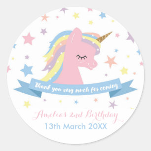 Autocollants de licorne - autocollants de faveur