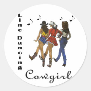 Autocollants de "ligne cow-girl de pays occidental