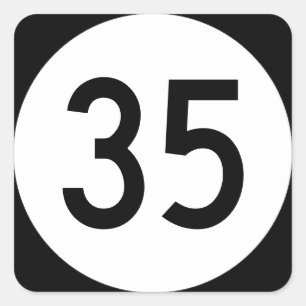 Autocollants de l'itinéraire 35 de NJ