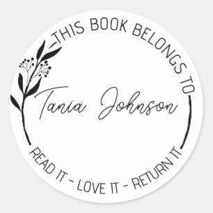 Autocollants de livre, bibliothèque Personnalisé f