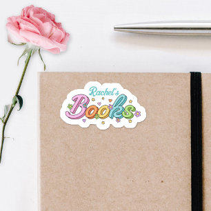 Autocollants de livre de nom personnalisés colorés