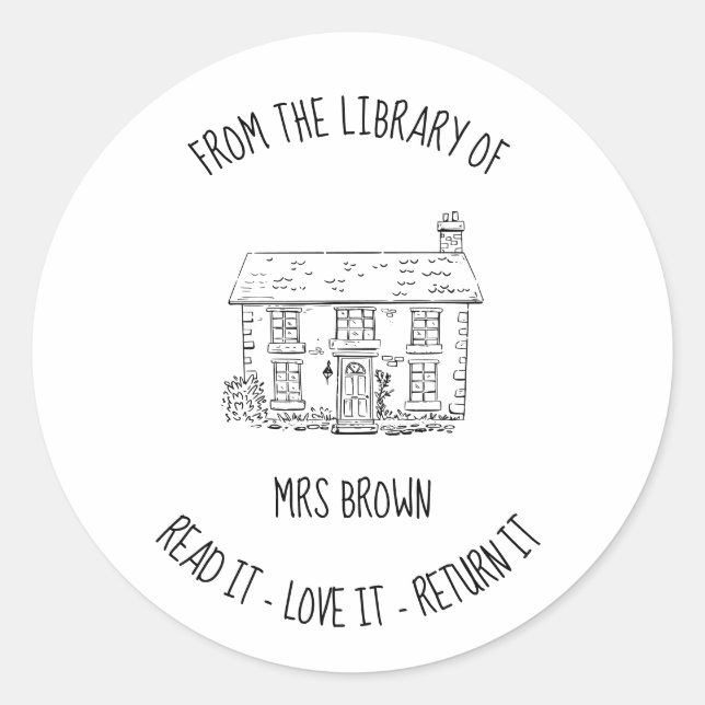 Autocollants de livres, Autocollants de maison d'e (Devant)