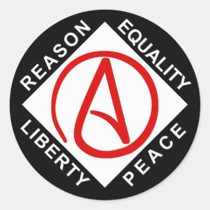 Autocollants de logo athée