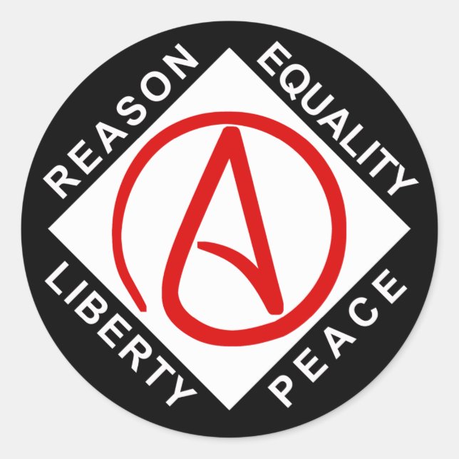 Autocollants de logo athée (Devant)