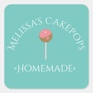 Autocollants de logo de Cake Pops Boulangerie arti