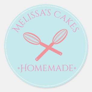 Autocollants de logo de gâteau Boulangerie artisan
