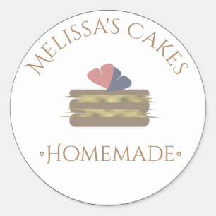 Autocollants de logo de gâteau Boulangerie maison 