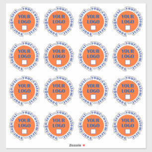 Autocollants de logo personnalisés 16 par feuille
