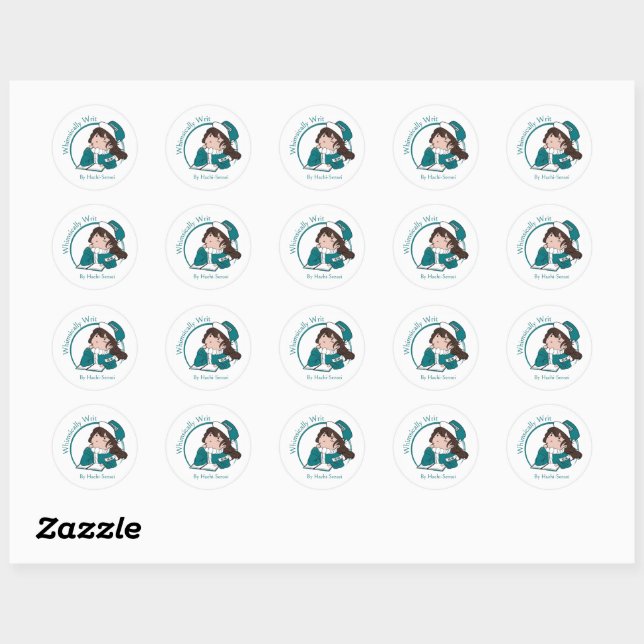Autocollants de logo Whimsically Writ (Feuille)