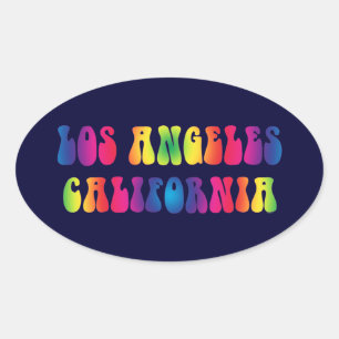 Autocollants de Los Angeles CA 60s TieDye