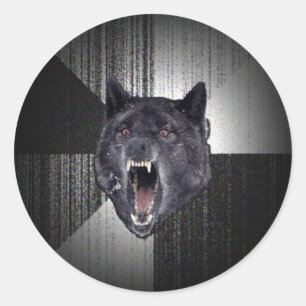 Autocollants de loup de folie